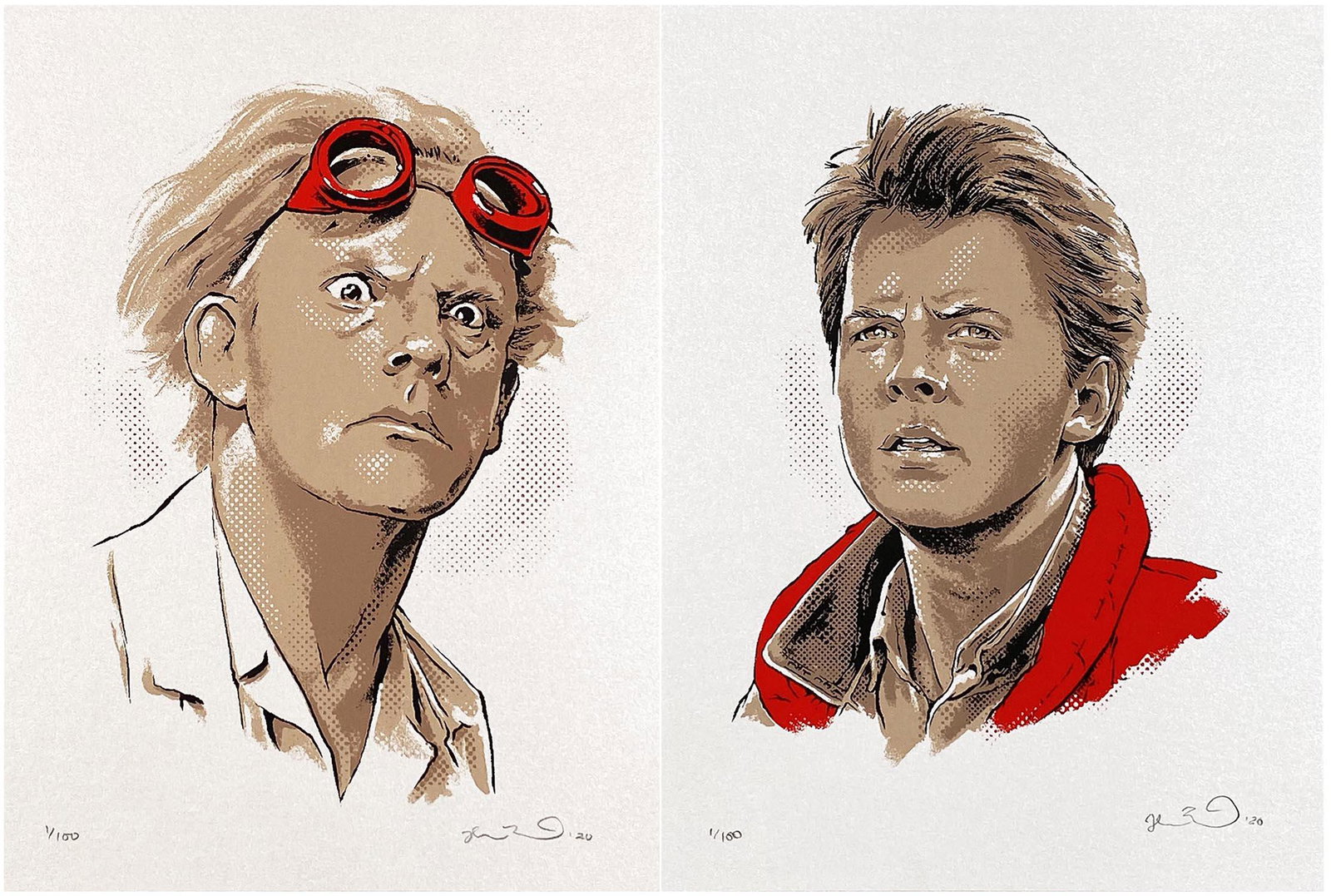 JOSHUA BUDICH 'BTTF: Mini Marty/Doc' 2-Print Set (1 of 13)