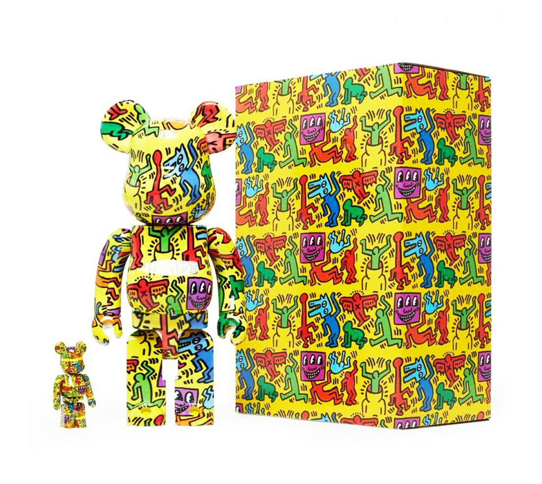 KEITH HARING 'Haring's Figures' Be@rbrick Set: 'No. 5: Haring's Figures' by Keith Haring (after), 2020 Limited Edition figure collab. with Be@rbrick x Medicom Toy. Officially licensed by the Haring Estate x Artestar, NY. 400% figure (11 Inches tal