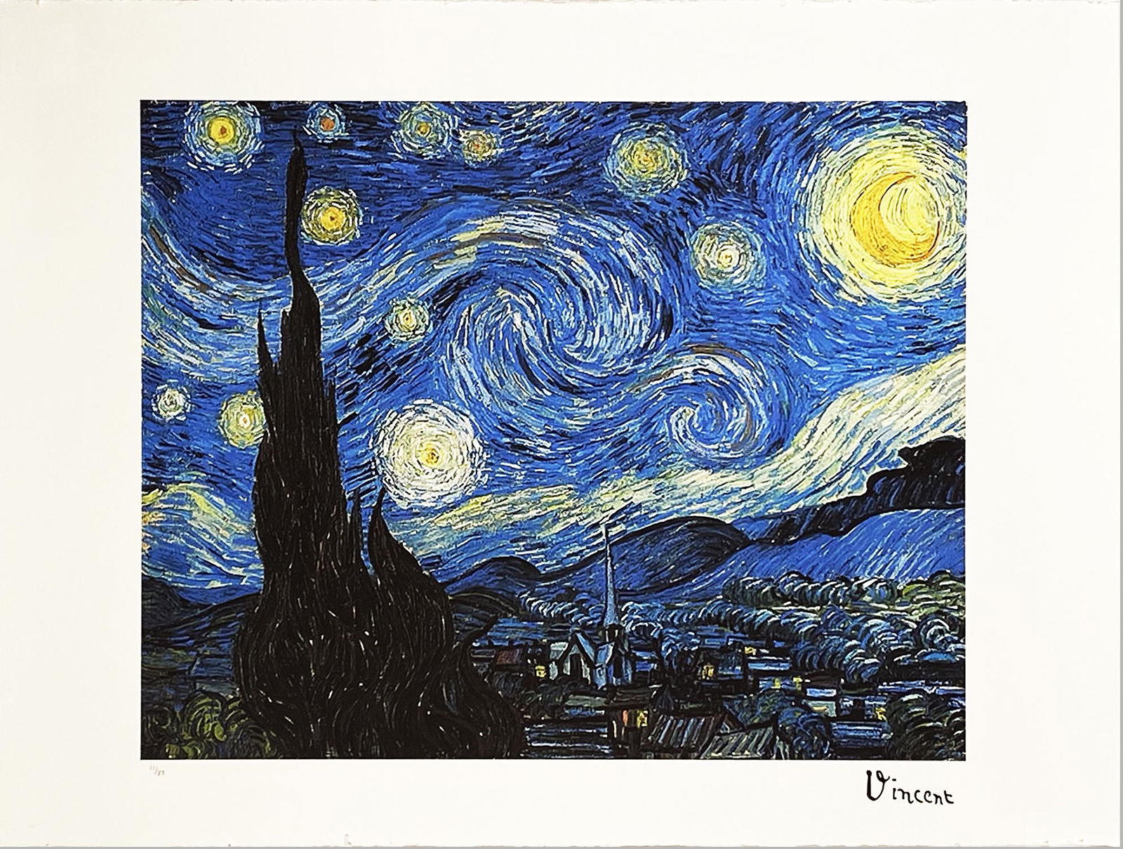 VINCENT VAN GOGH 'The Starry Night' Offset Lithograph (1 of 9)