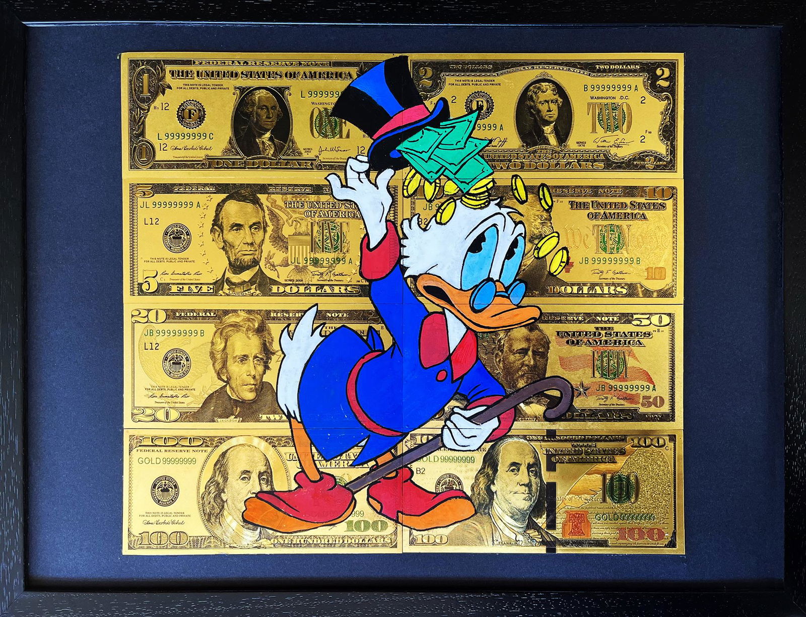 TRACK J 'Uncle Scrooge Gold' Framed Original on Aluminum (1 of 13)