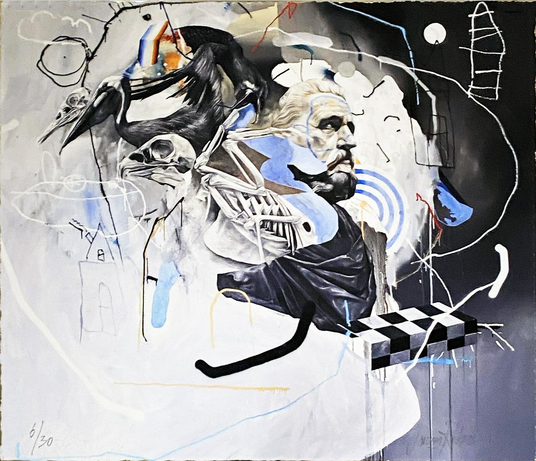 JORAM ROUKES 'Two Black Mansions' Giclee Print (1 of 10)