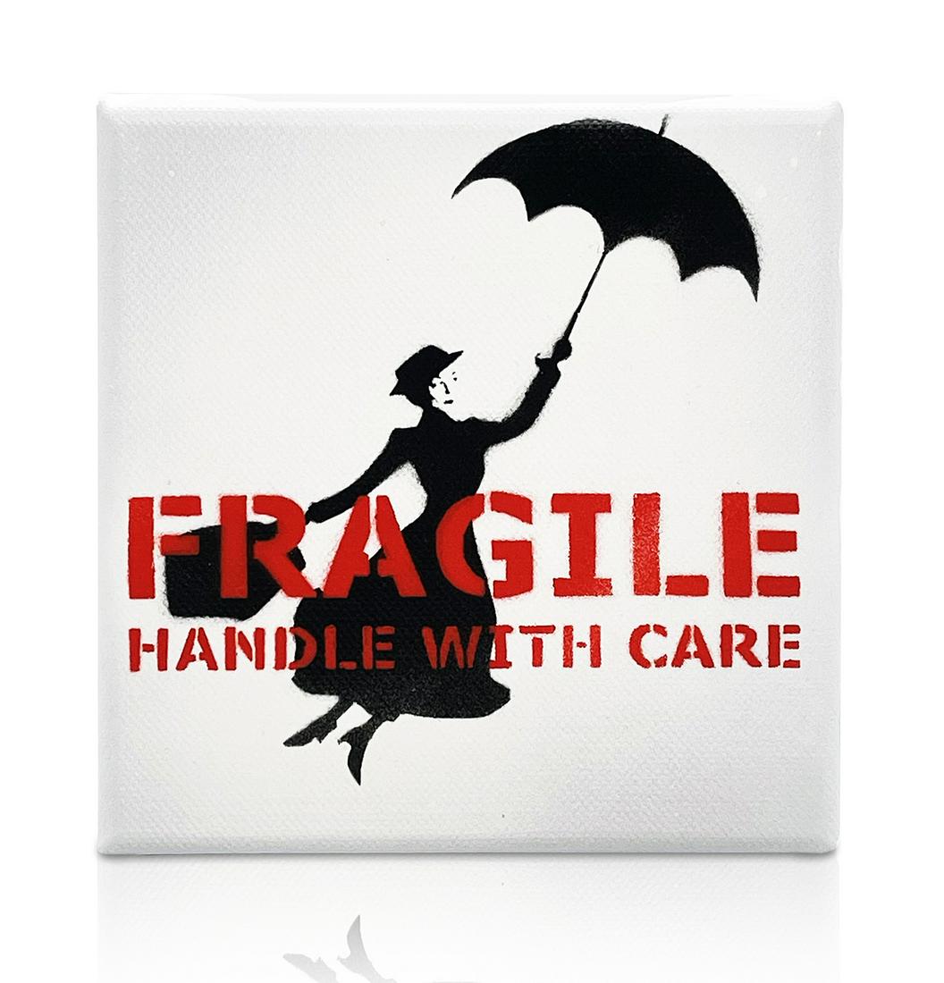 KUNSTRASEN 'Fragile: Mary Poppins' Mini Original Spray/Stencil on Canvas (1 of 9)