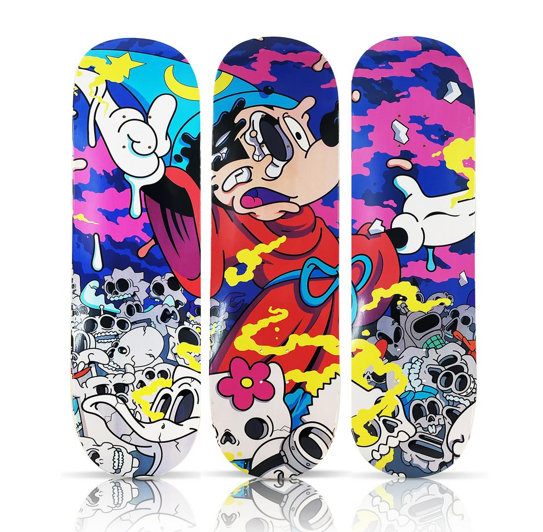 MATT GONDEK 'Growing Pains' (triptych) Skateboard Deck Set (1 of 6)