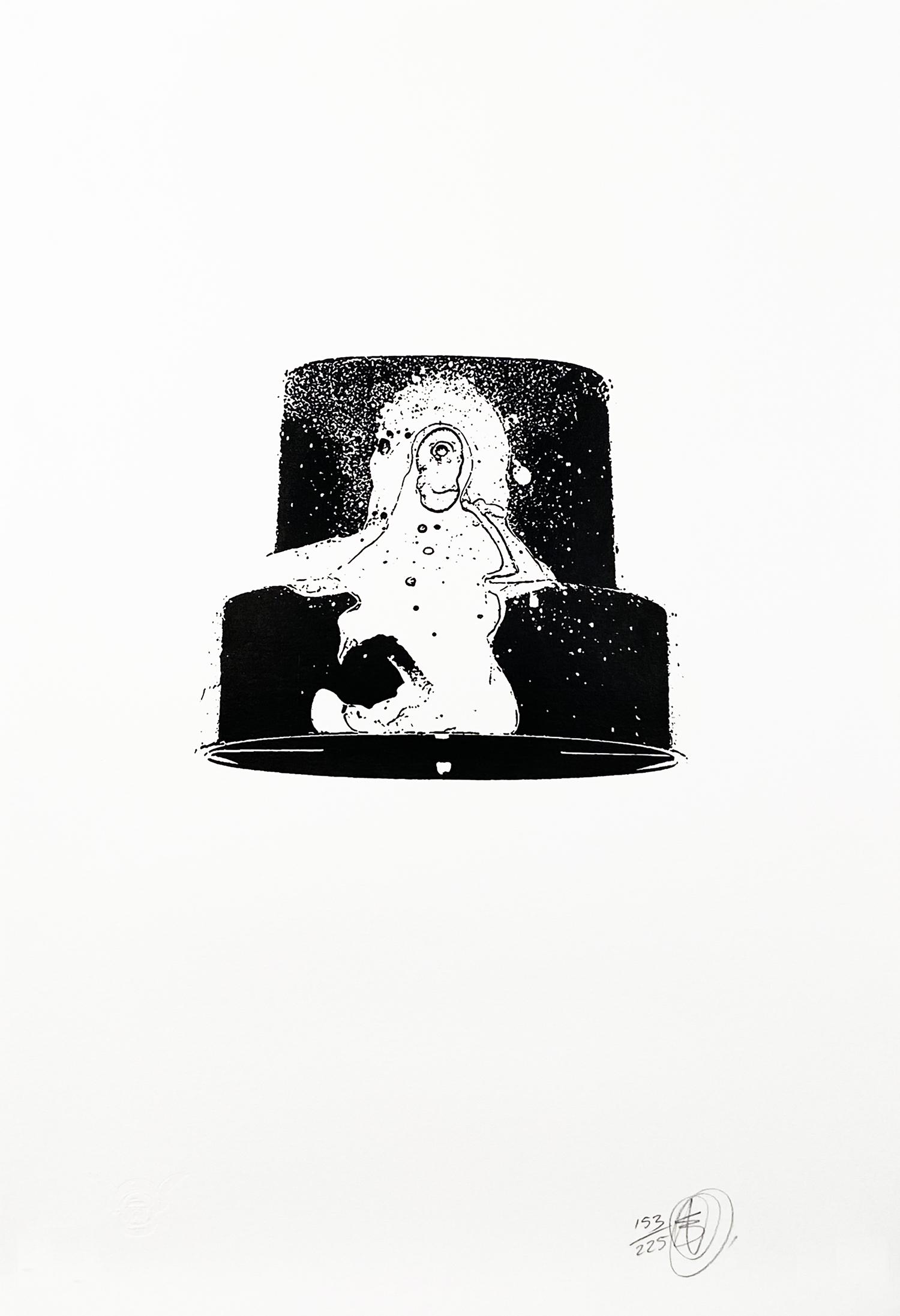 NICK WALKER 'Black Nozzle' RARE 2007 Screen Print: 'Black Nozzle' by Nick Walker, 2007 15.75 x 22.75 Inches 40 x 57.8 Centimeters Screen print on 300gsm Arches fine art paper. Limited Edition of 225 (#153/225) Signed, numbered and embossed by the arti