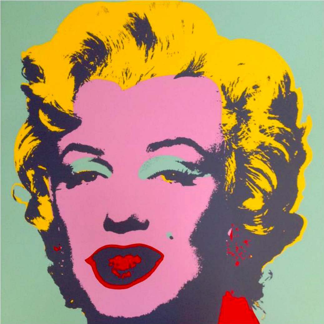 ANDY WARHOL 'Marilyn Monroe' XL Licensed Offset Lithograph: 'Marilyn Monroe' (XL) by Andy Warhol, 1993 38 x 38 Inches / 96.5 x 96.5 cm Offset lithograph on thick glossy satin paper, after the original famous artwork from 1967. Limited Edition of 2500 Official 