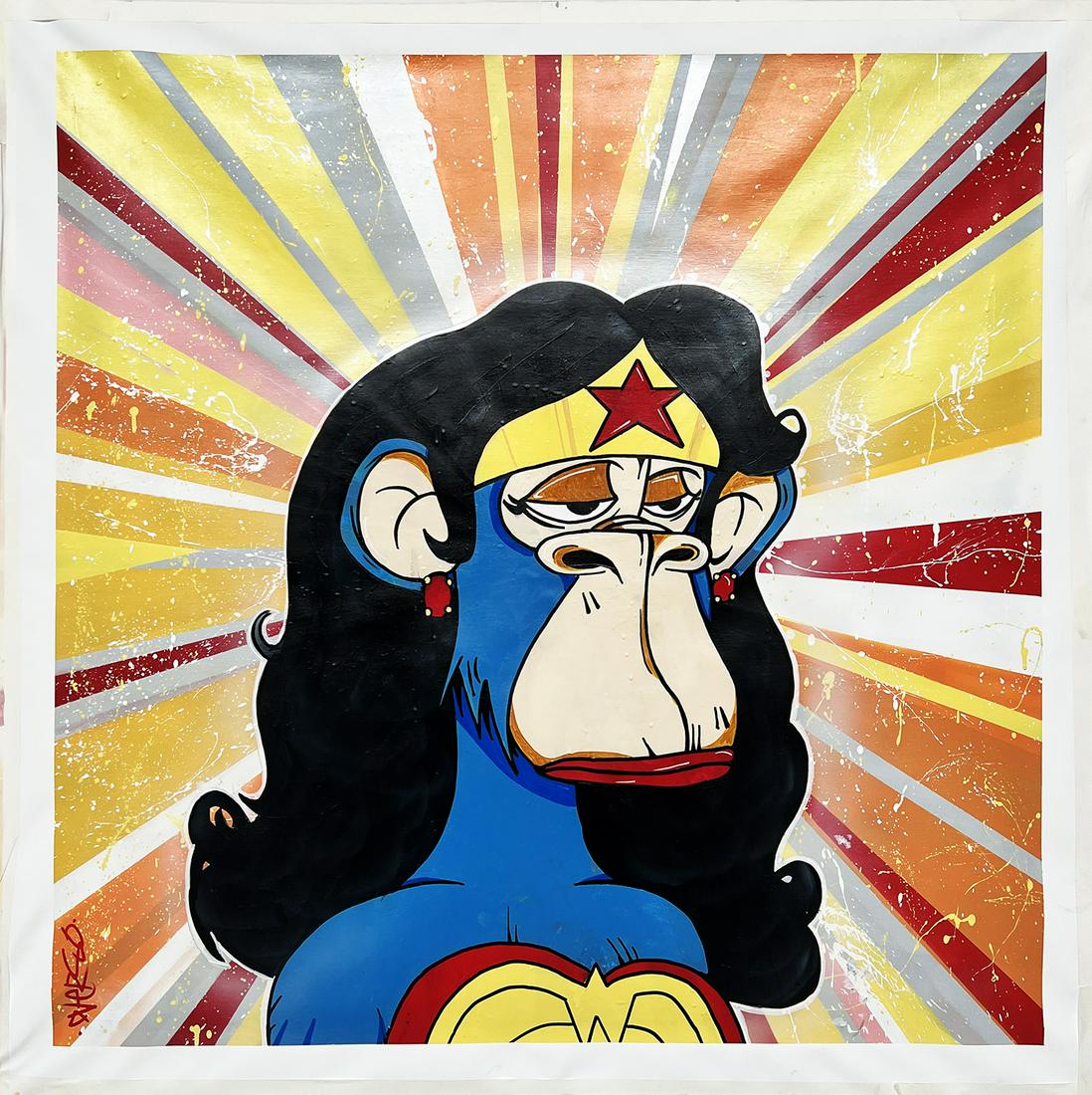 DVERSO 'Bored Wonder Ape' Original on Canvas (1 of 14)