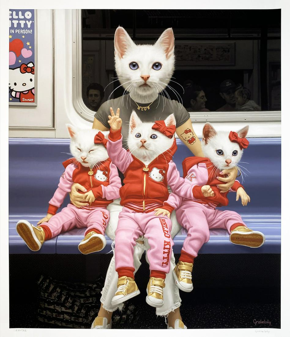 MATTHEW GRABELSKY 'Hello Kitties' (XL) Giclee Print (1 of 9)