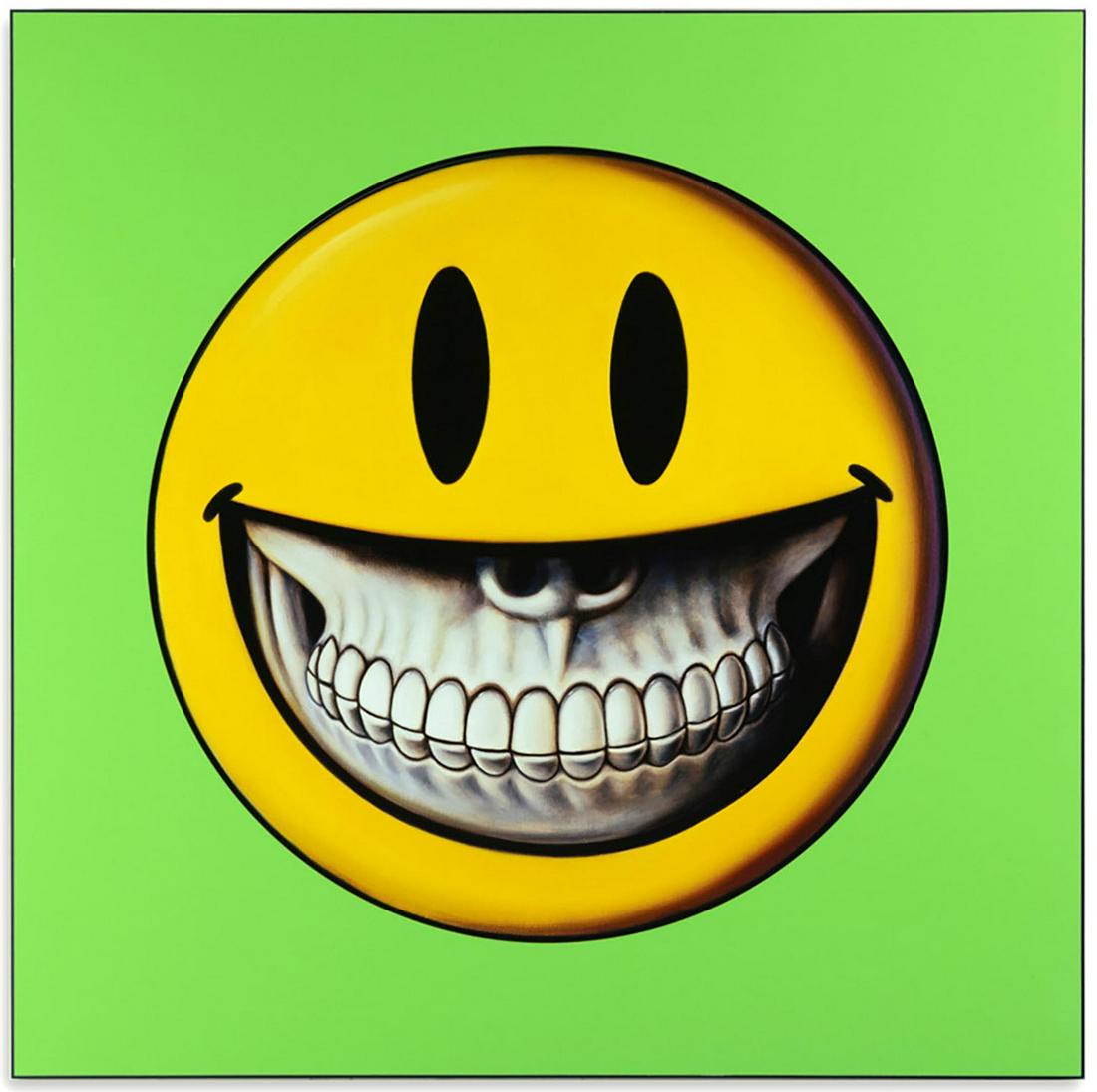 RON ENGLISH 'Sign of the Crimes' (lime) UV-Cured Print on Aluminum (1 of 8)