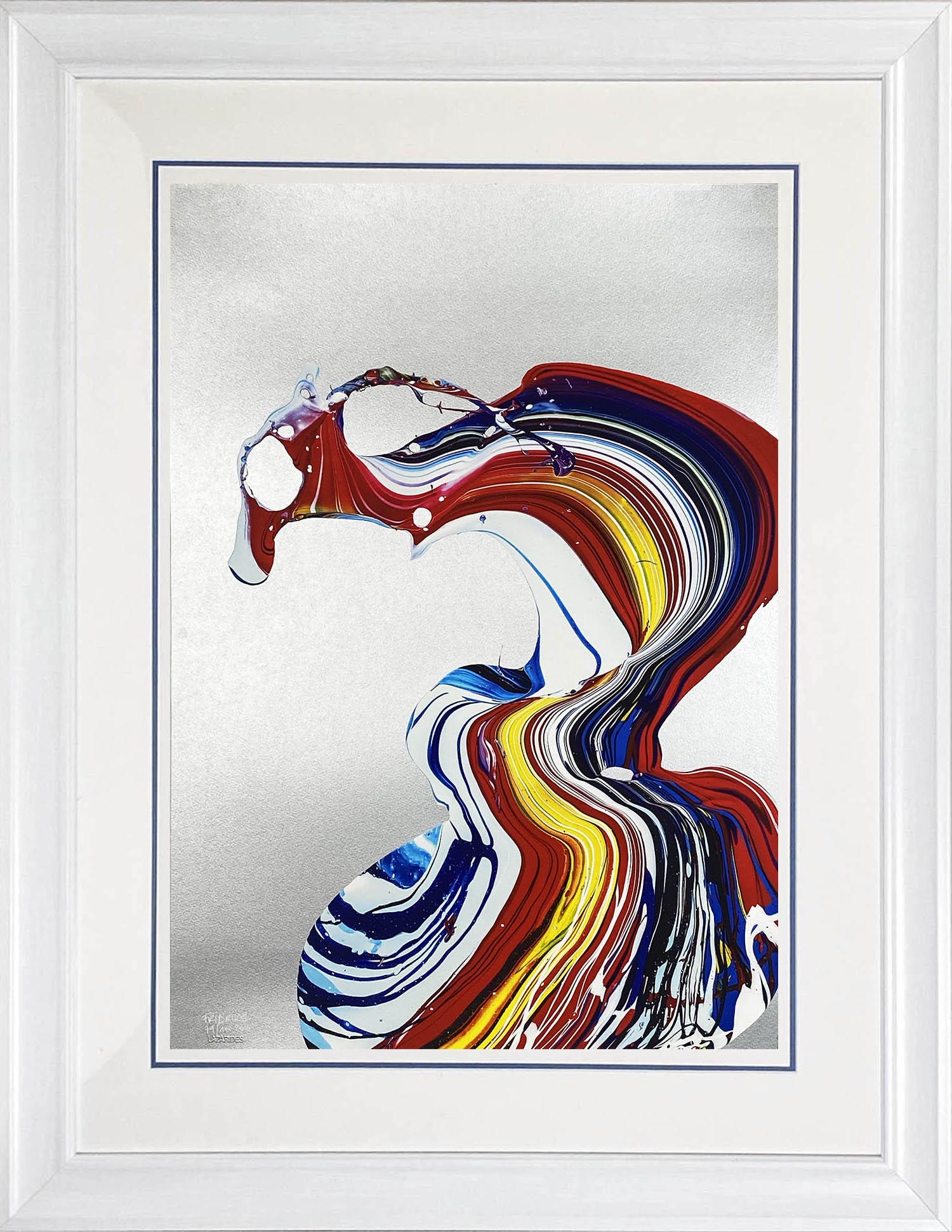 KATRIN FRIDRIKS 'Nobel Awakening' Framed Archival Pigment Print: 'Nobel Awakening' by Katrin Fridriks, 2016 19.75 x 27.5 Inches (print) 27.7 x 34.5 x 1.2 Inches (framed) Rare archival pigment print + 1-color screen print on 330gsm Somerset Velvet fine art paper. Li