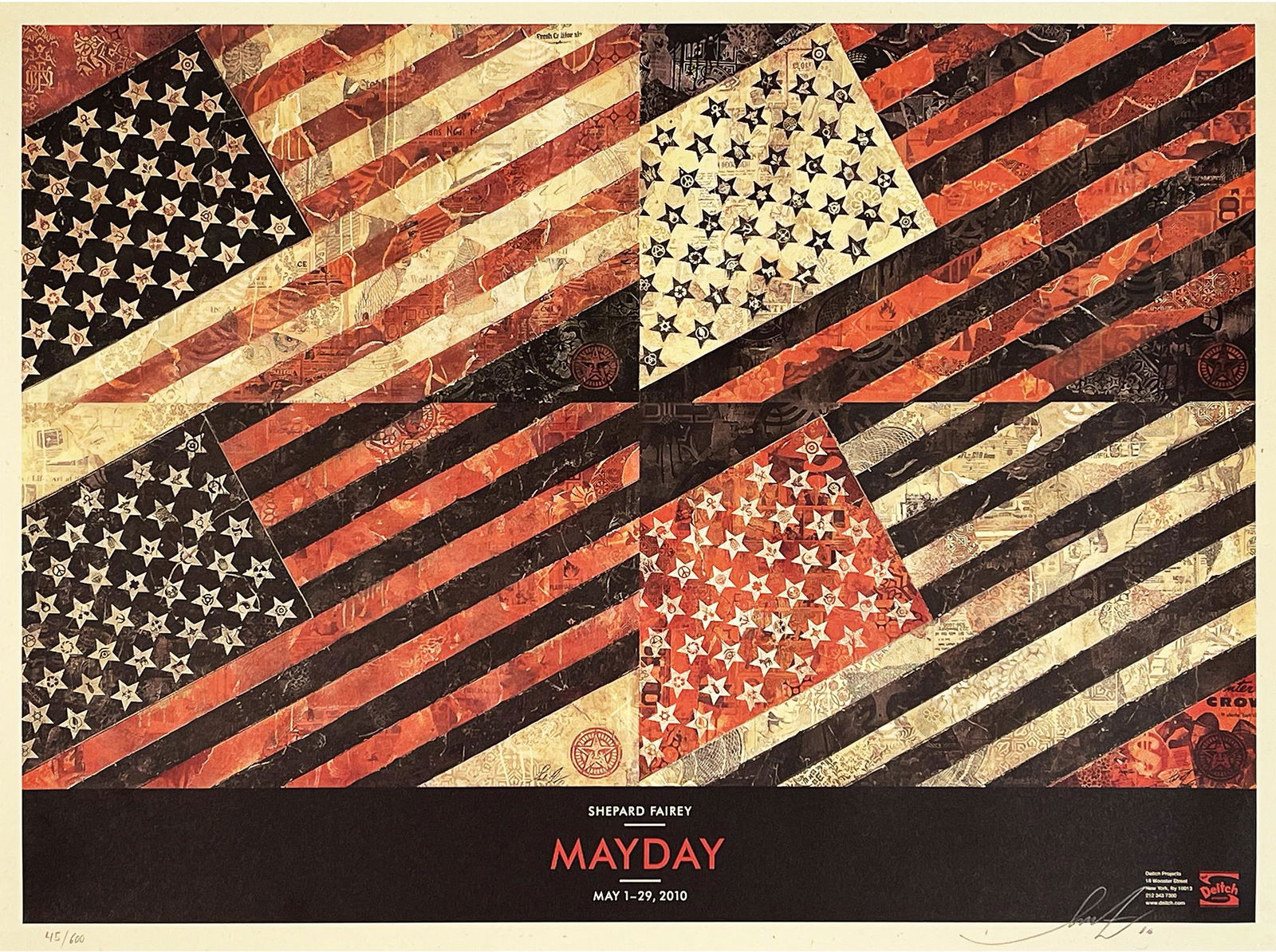 SHEPARD FAIREY 'May Day Flag Offset' (2010) Offset Lithograph (1 of 10)