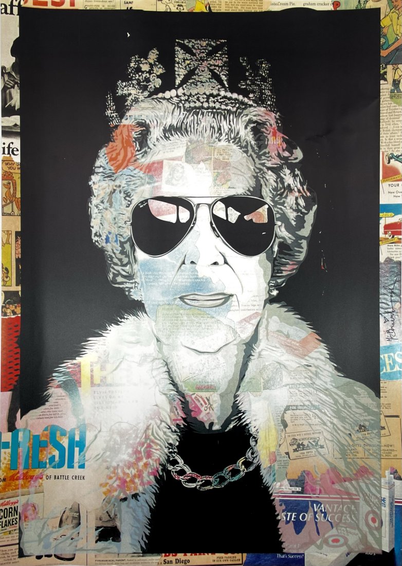 MR. BRAINWASH 'Aviator Queen Elizabeth' Offset Lithograph (1 of 8)