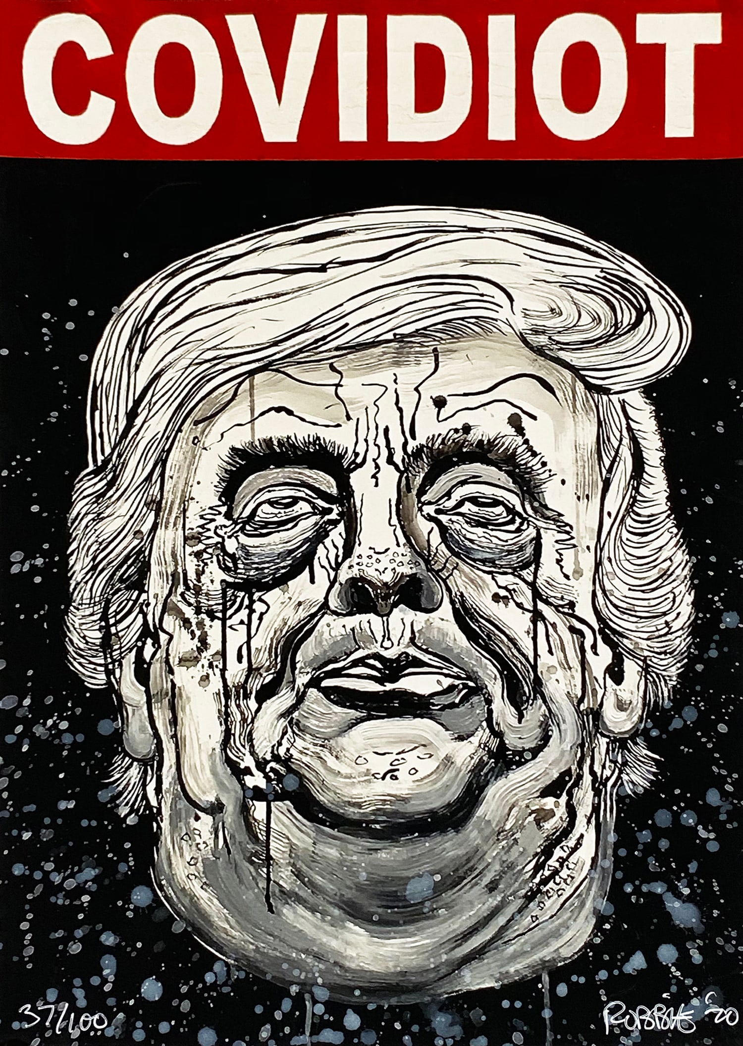 ROBBIE CONAL 'COVIDiot' (2020) Hand-Embellished Print (1 of 8)