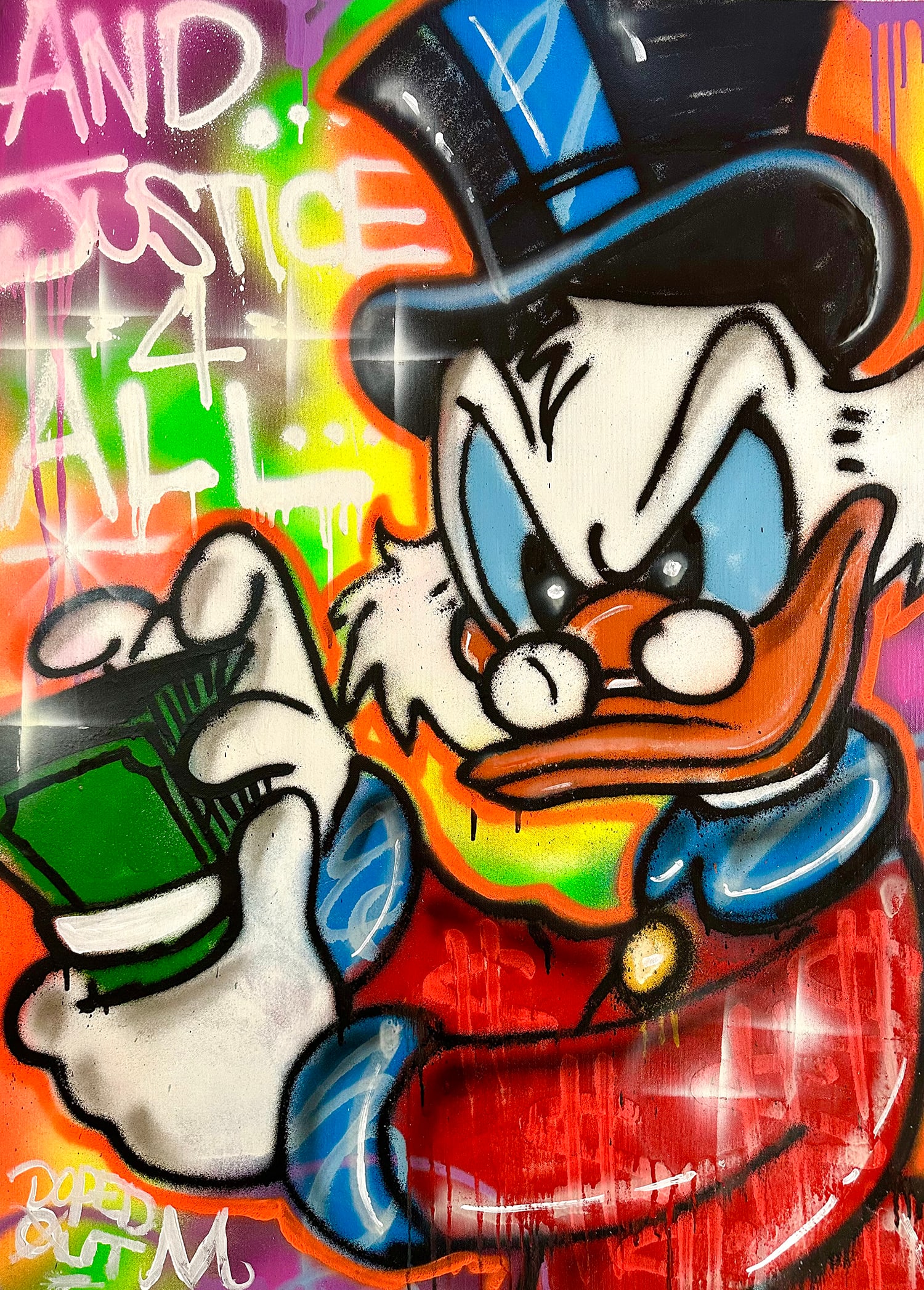 DOPED OUT M 'Scrooge McDuck: And Justice For All' (2023) Original on Canvas (1 of 11)