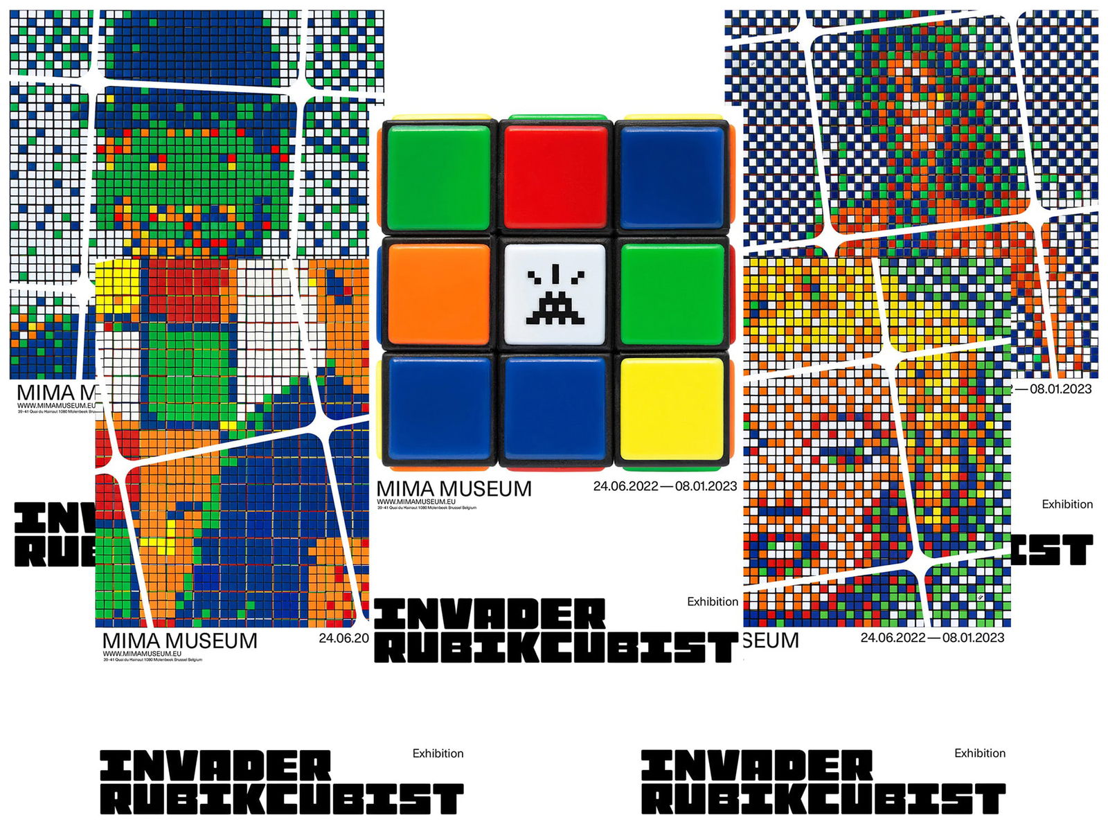INVADER x MIMA Museum 'Invader Rubikcubist' (2022) 5-Poster Set (1 of 7)
