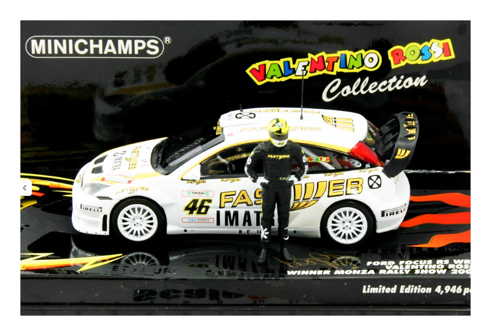 VALENTINO ROSSI 'Monza Rally 2006' Authentic Ford Focus 1:43 Scale Car/Figure (1 of 7)