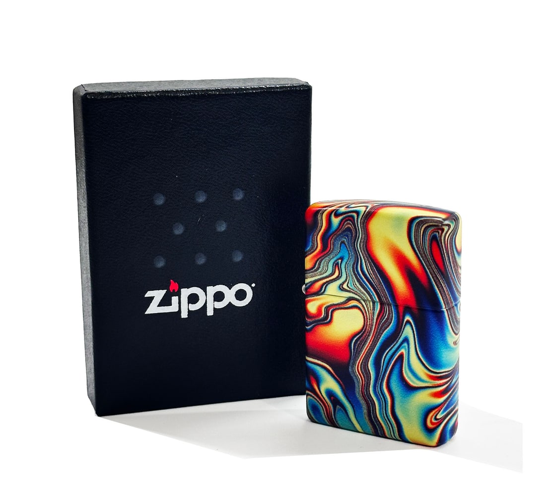 ZIPPO 'Colorful Swirl' (2023) Glow-in-the-Dark Windproof Lighter (1 of 10)