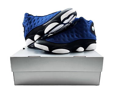 NIKE 'Air Jordan 13 Retro' Brave Blue Size 13 Shoes w/Box: 'Air Jordan 13'  by Nike, 2021 Brave Blue Retro Size: 13 US; 12 UK 14.7 x 10.5 x 5.2 Inches (box) Collectible Nike Air Jordan shoes. Catalog #: DJ5892 400 New, never worn, in original box. *Note: Also