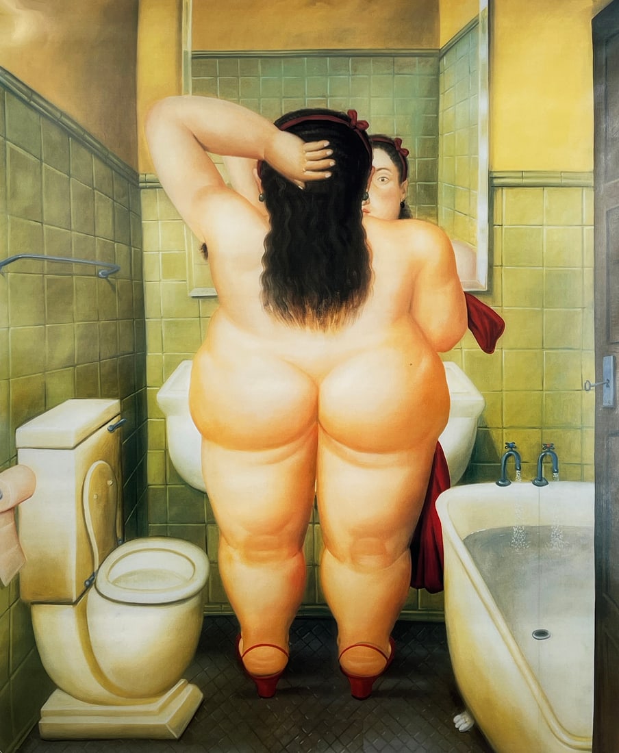 FERNANDO BOTERO 'The Bath (Il Bano)' (1991) Lithograph Poster (1 of 8)