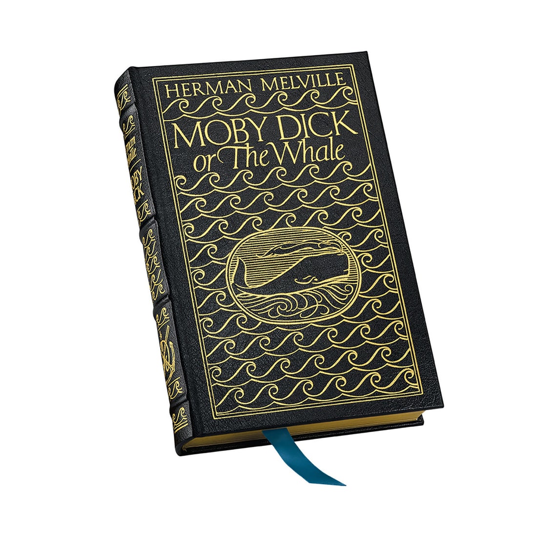 HERMAN MELVILLE 'Moby Dick' (1971) Leather-Bound Collector's Edition Book: Moby Dick (or, The Whale) by Herman Melville, 1851 Beautiful collector's edition from 1971. From Easton Press' series of '100 Greatest Books Ever Written'. 10.25 x 7 x 1.8 Inches 26 x 17.8 x 4.6 Centi