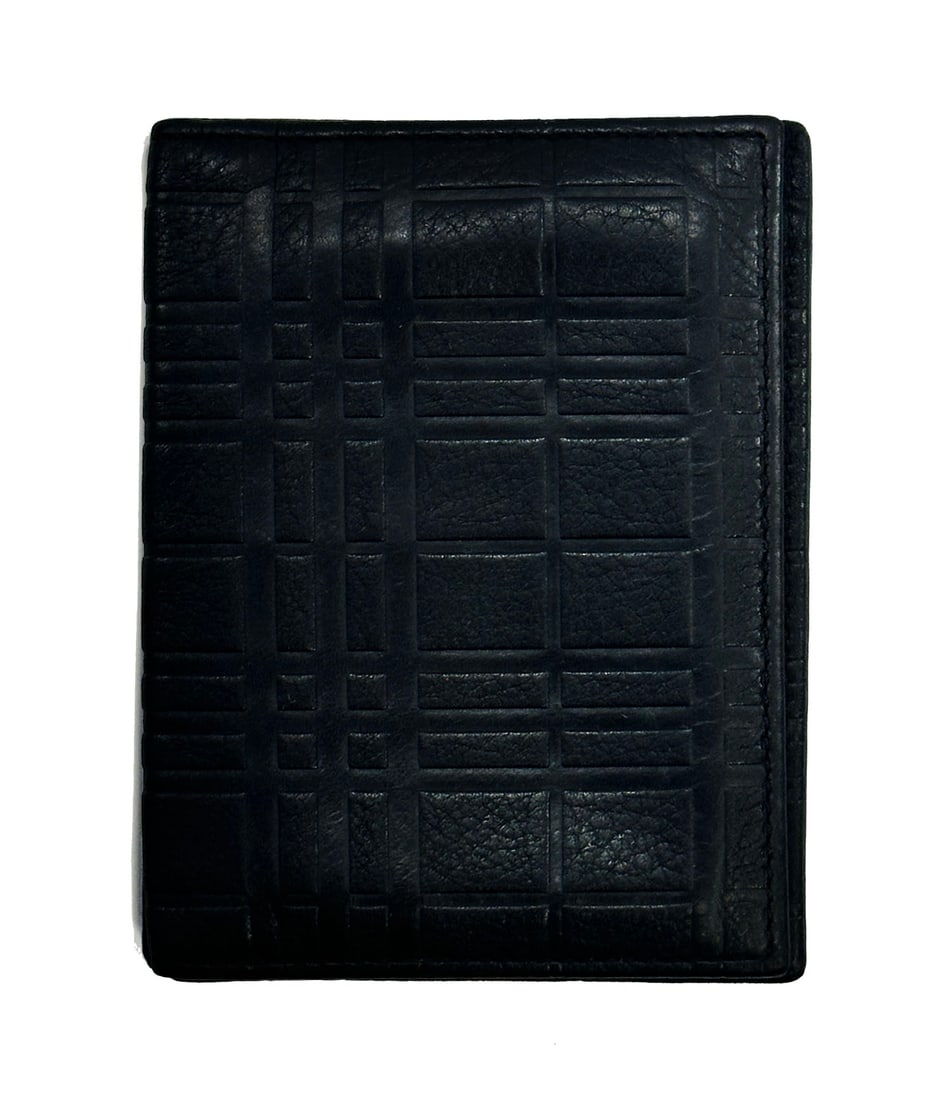 BURBERRY 'Signature Grain' (black) Men's Billfold Wallet (1 of 6)