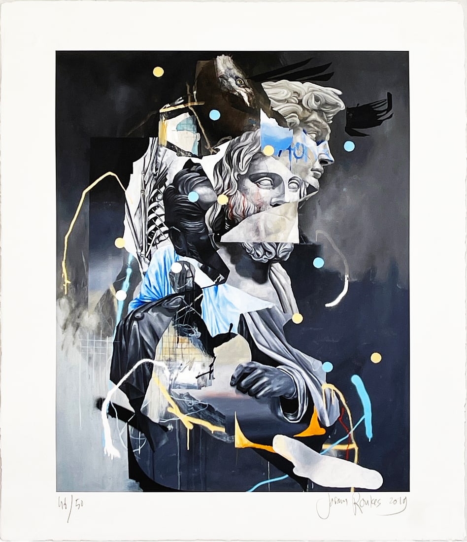 JORAM ROUKES 'Renaissance Party' (2019) Archival Pigment Print: 'Renaissance Party' by Joram Roukes, 2019 16 x 20 Inches 40.6 x 50.8 Centimeters Archival pigment print on deckled edge 290gsm Moab Entrada fine art paper. Limited Edition of 50 (#46/50) Signed and nu