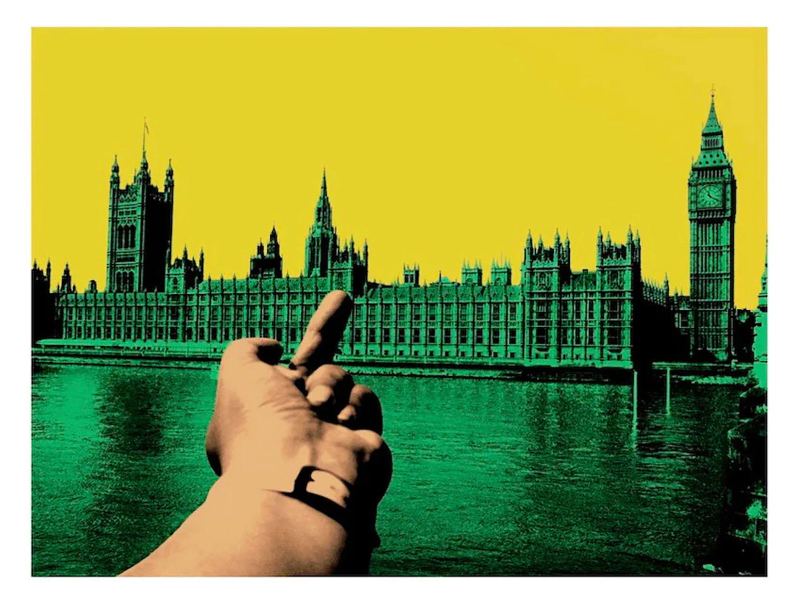 AI WEIWEI 'Making Sense: Houses of Parliament' Museum Show Print: 'Study of Perspective: Houses of Parliament' by Ai Weiwei, 2023 Limited print from the artist's 'Making Sense' show at Design Museum, London. 16.2 x 24 Inches 41 x 61 Centimeters Screen print on 100%