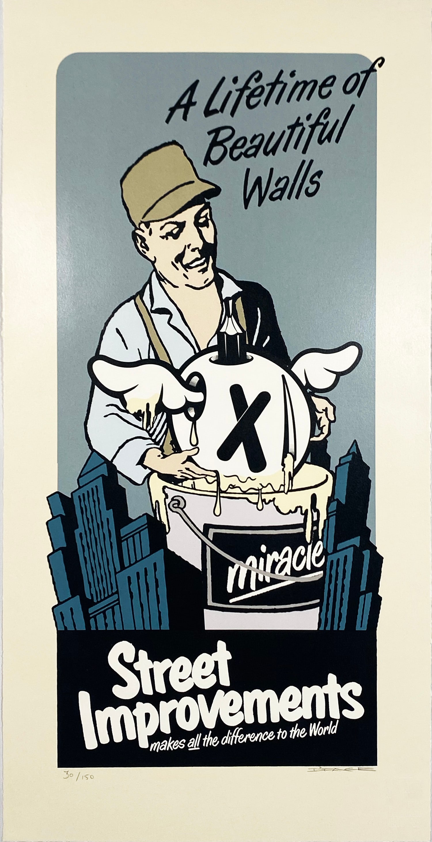 D*FACE 'Street Improvements II' (2008) RARE Screen Print (1 of 10)