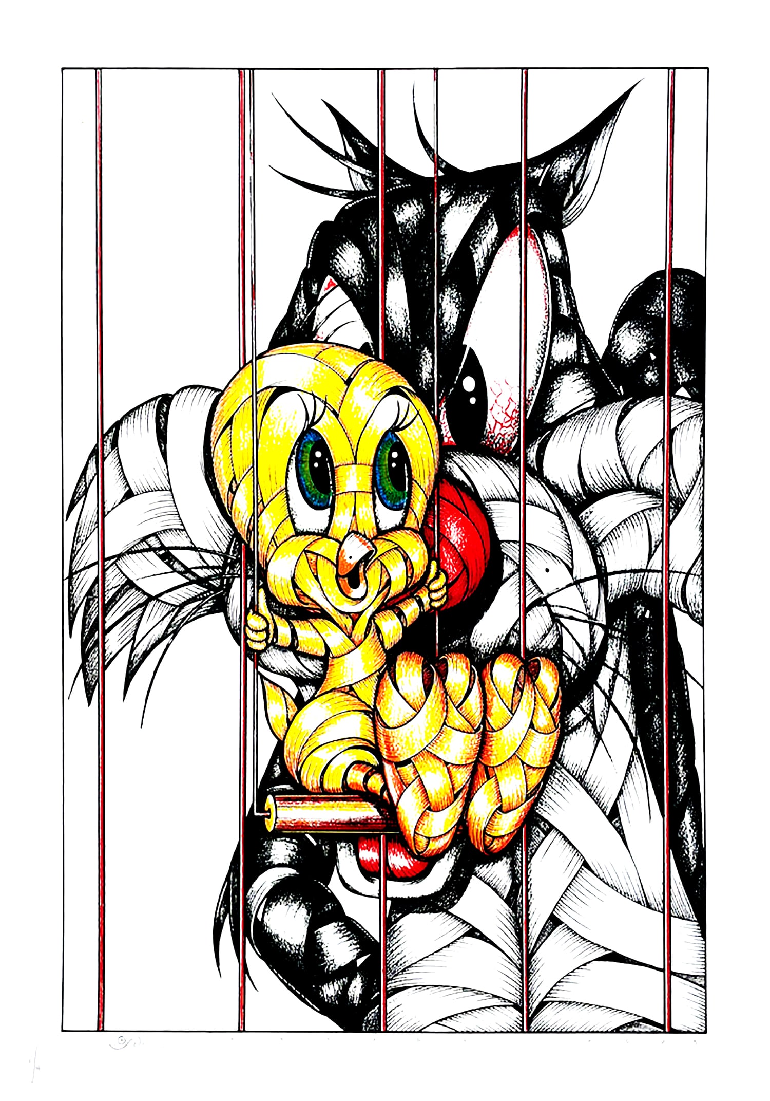 OTTO SCHADE 'I Tawt I Taw a Puddy Tat' (2021) Screen Print (1 of 11)