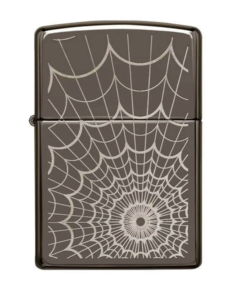 ZIPPO 'Spider Web' (2014) All-Over Design Windproof Lighter (1 of 8)