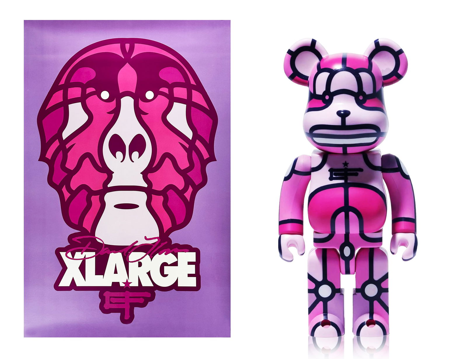 DAVID FLORES x XLarge 'Stakes are High' (2023) Be@rbrick Designer Art Figure + POSTER! (1 of 16)