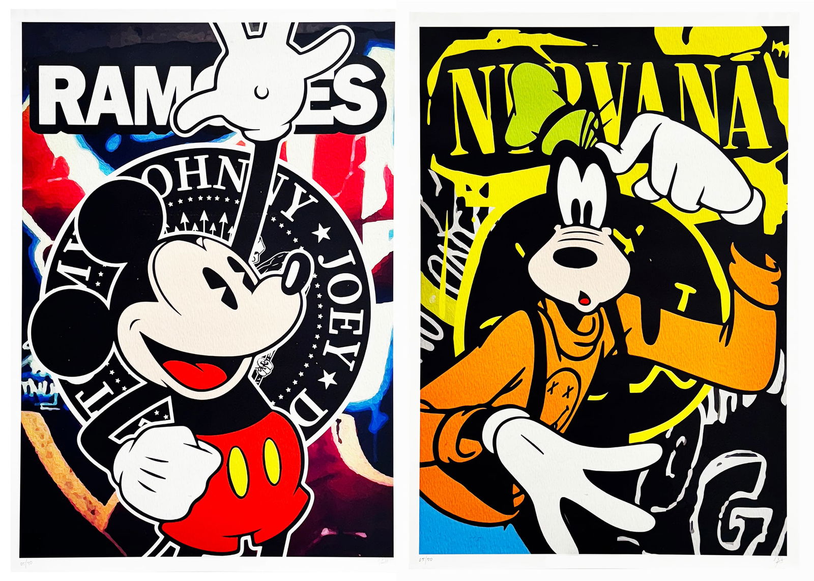 JOSH MAHABY 'Mickey/Goofy' (2023) Urban Mash-Up Giclee Print SET (1 of 20)