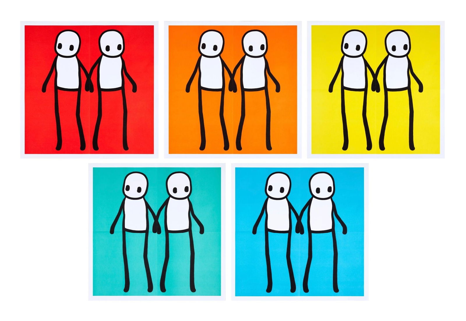 STIK 'Holding Hands' (2020) Hackney Today Rare LE 5-Poster Set (1 of 20)