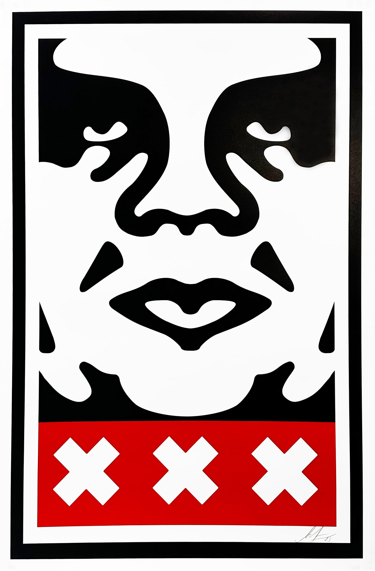 SHEPARD FAIREY 'Amsterdam Icon XXX' (2023) Offset Lithograph: 'Amsterdam Icon XXX' by Shepard Fairey, 2023 Exclusive re-imagining of Fairey's famous Obey Icon by Straat Museum. Amsterdam, Netherlands. 36 x 24 Inches 91.4 x 61 Centimeters Offset Lithograph poster