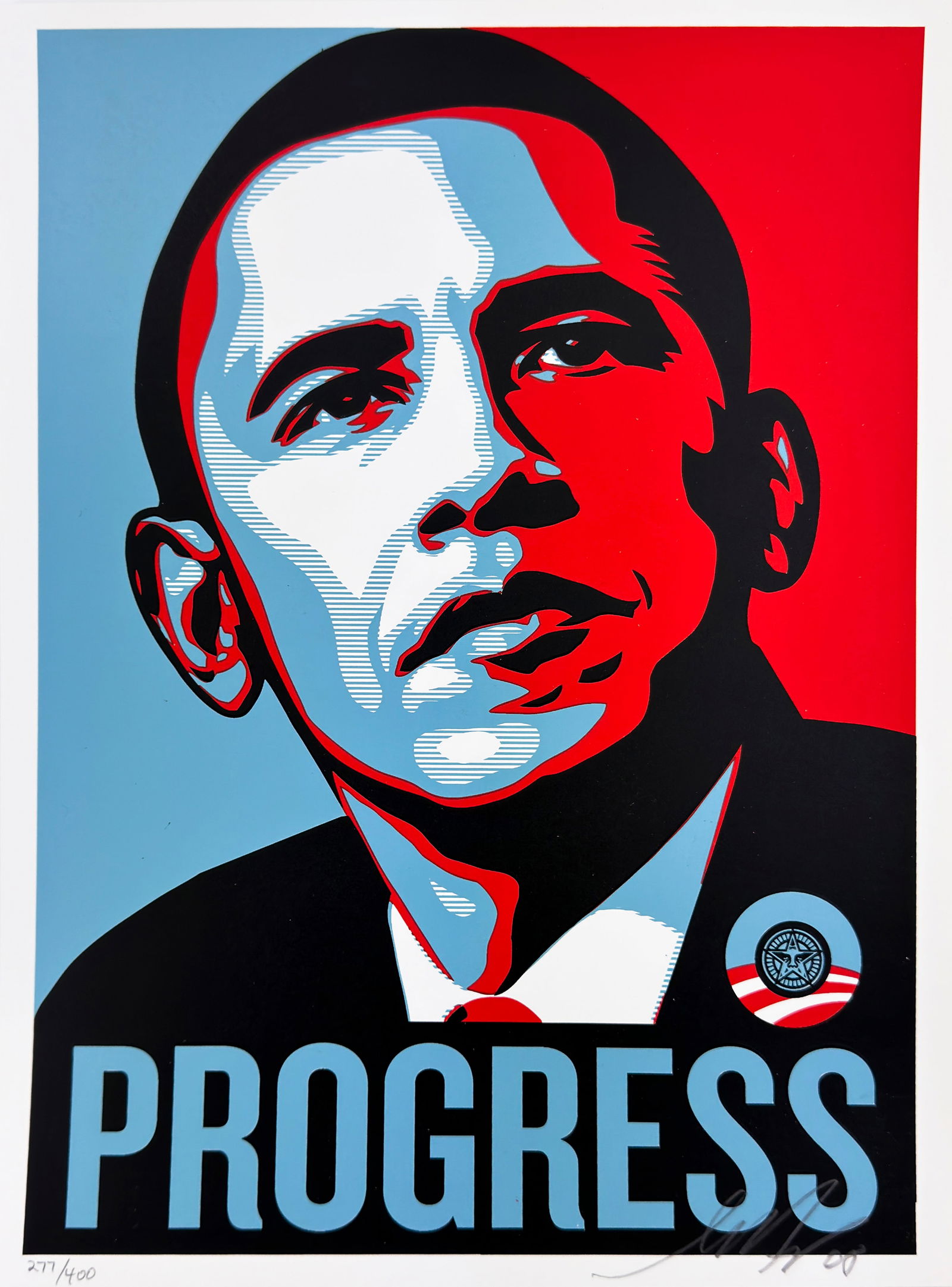 SHEPARD FAIREY 'Progress, 2008' Screen Print (signed edition) (1 of 8)