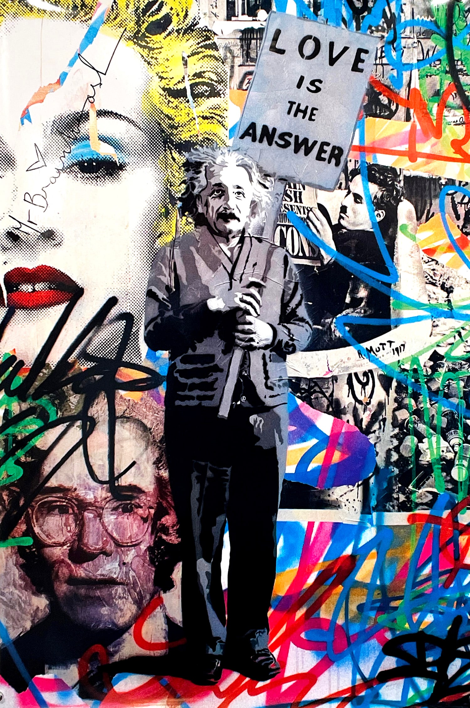 MR. BRAINWASH 'Einstein: Love is the Answer' (2008) Offset Lithograph (1 of 7)