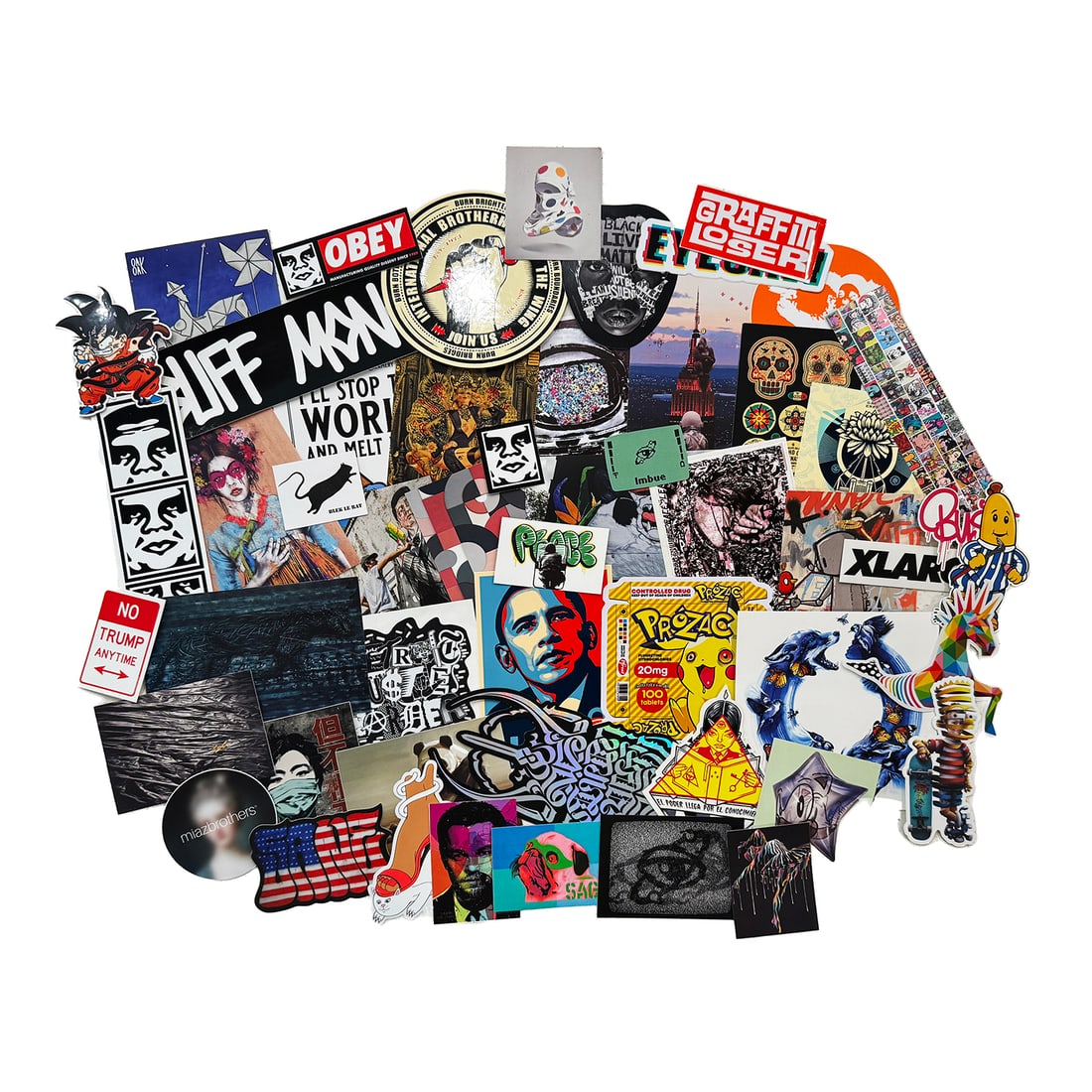 STREET ART 'Sticker Collection' 50 Artist-Themed Stickers + Postcards (1 of 4)