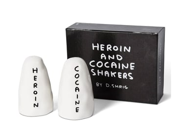 DAVID SHRIGLEY 'Heroin + Cocaine Shakers' (2017) Ceramic Set