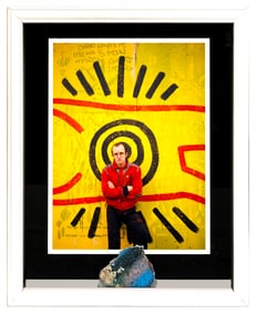 BERLIN WALL x KEITH HARING 'Authentic Wall Segment' (1989) Shadow Box Framed Collectible