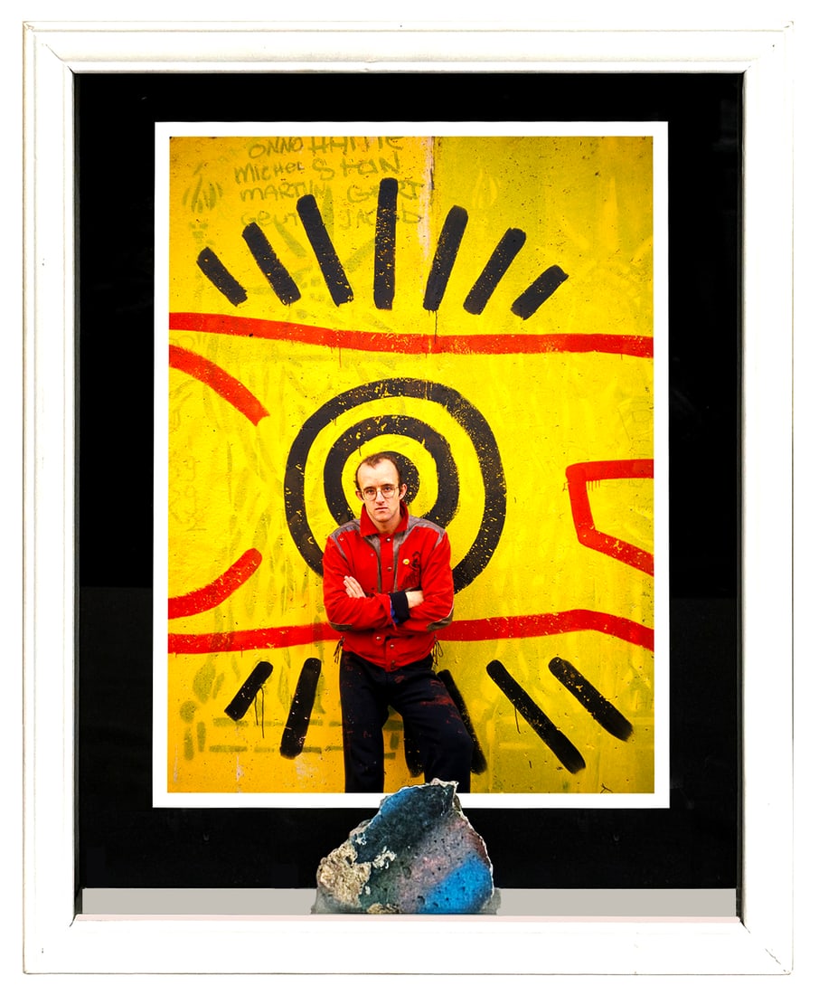 BERLIN WALL x KEITH HARING 'Authentic Wall Segment' (1989) Shadow Box Framed Collectible (1 of 8)