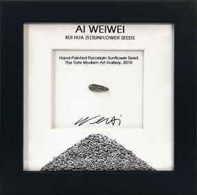 AI WEIWEI 'Sunflower Seed' (2010) LE (AP) Hand-Painted + Framed Mini-Sculpture
