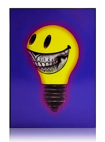 RON ENGLISH 'Light Cult Crypto Club: Framed Bulb' (2023) UV-Cured Print on Aluminum