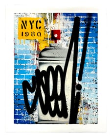 SEEN 'Untitled (Blue Bricks)' (2024) Original Painting on Canvas