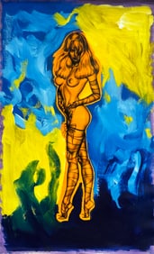TONY AZZITO 'Pamela' (2015) Original Nude Pop Art on Canvas