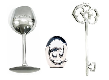 PIER 1 IMPORTS 3 Pieces of Chrome/Silver Home Decor