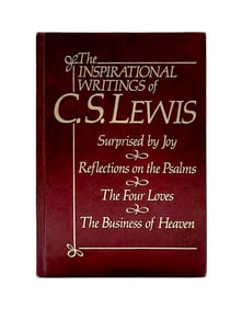 C.S. LEWIS 'Inspirational Writings' (1987) Leather-Bound Collector's Edition Book