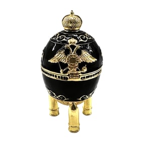 FABERG? 'Russian Imperial Military' (1916) Replica Steel/Enamel Egg