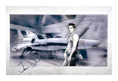 BATTLESTAR GALACTICA x Jason Palmer 'Apollo' (2006) Hand-Signed Lithograph
