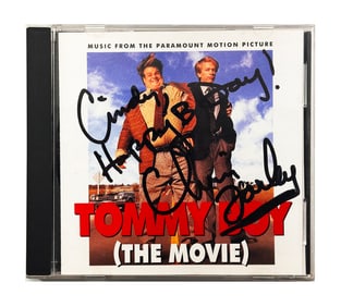 CHRIS FARLEY 'Tommy Boy' RARE Hand-Signed Soundtrack CD