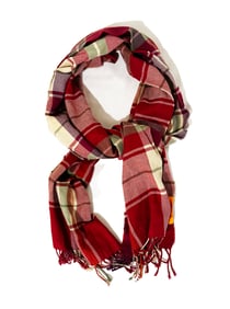 HUGO BOSS 'Baumwolle Scarf' (2018) Red + Cream 100% Cotton