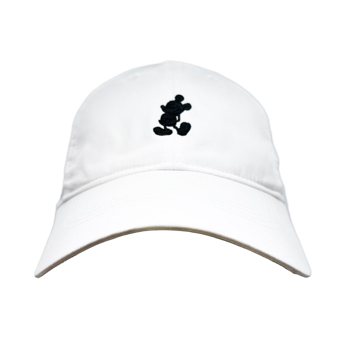 DISNEY 'Disney Parks: Nike Golf' (white) Adjustable Hat: 'Disney/Nike Golf' by Disney Parks Officially licensed adjustable, lightweight golfer's hat. Color(s): White Size: One Size Fits Most Adjustable hat with small, embroidered "Mickey Mouse" silhouette